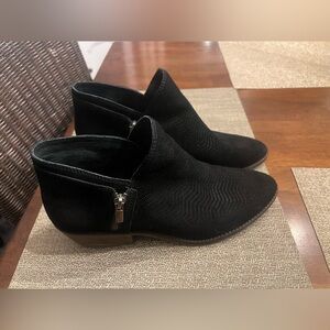 Lucky Brand black suede ankle‎ boots